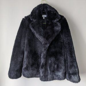 & OTHER STORIES Short Faux Fur Coat (Black)